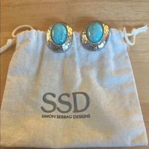 Simon Sebbag Designs Turquoise and Silver Earrings